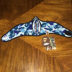 Bape Blue camo face mask NWT